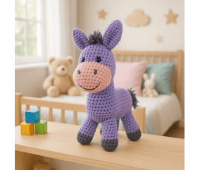 Kit de crochet Gründl Eddy l’Âne – Créez votre âne amigurumi en 100 % coton