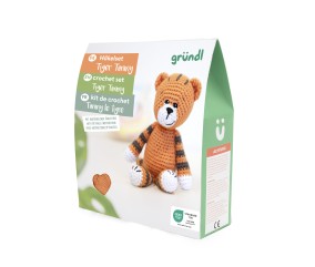 Kit de crochet Gründl Timmy le Tigre – Créez votre tigre amigurumi en 100 % coton