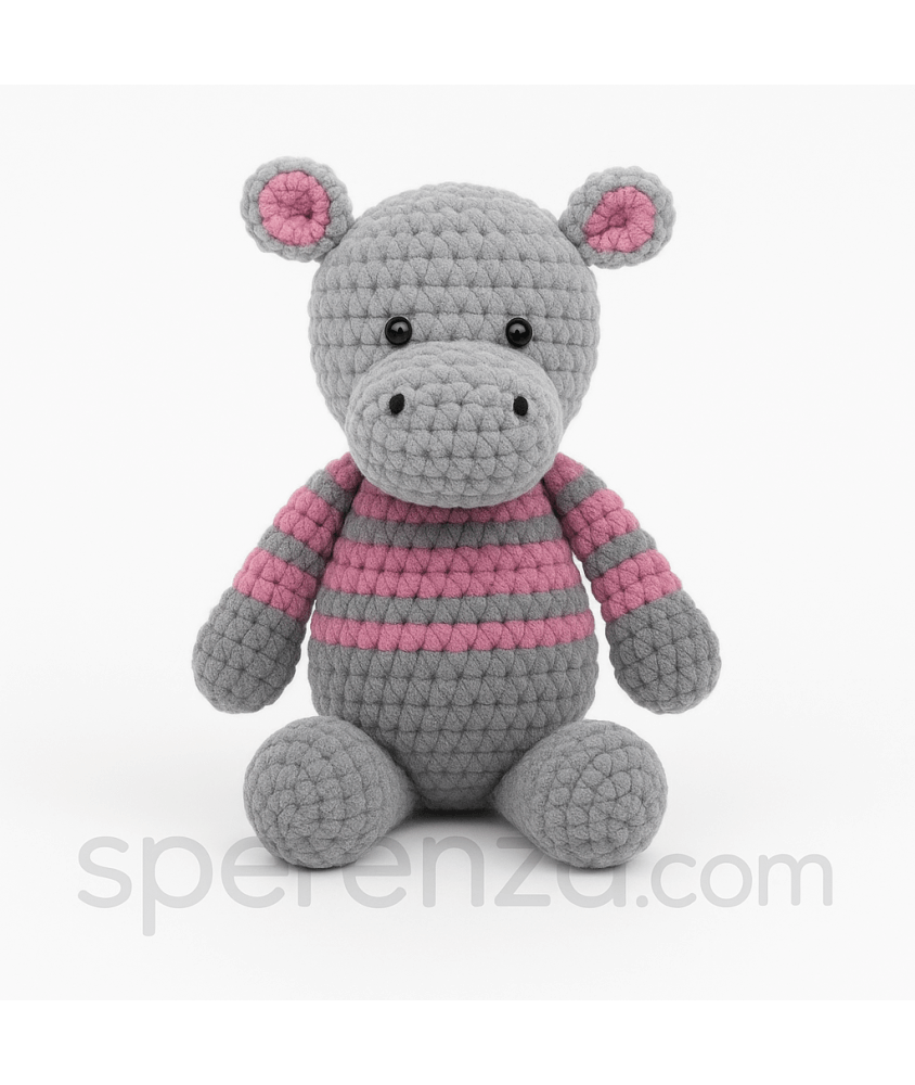Kit de crochet Gründl Nelly l’Hippopotame – Créez votre hippo amigurumi en 100 % coton en fil Funny certifié OEKO-TEX Kit de crochet Gründl Nelly l’Hippopotame – Créez votre hippo amigurumi en 100 % coton en fil Funny certifié OEKO-TEX