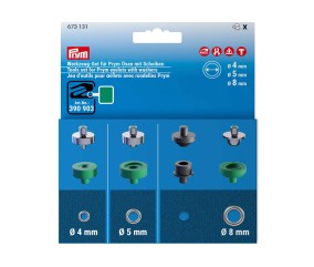 Jeu d’outils pour œillets avec rondelles Ø 4, 5 & 8 mm – Prym – Accessoires pour Vario Creative Tool