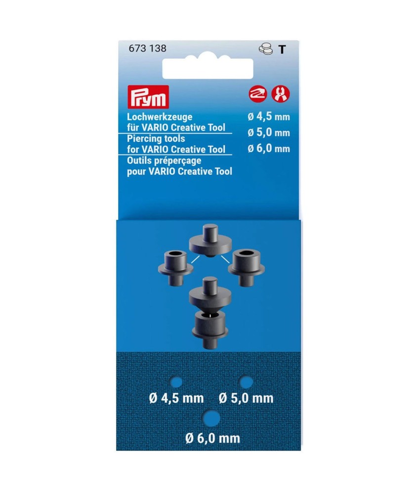Outils de pré-perçage Prym pour Vario Creative Tool – Diamètres 4,5 / 5,0 / 6,0 mm Outils de pré-perçage Prym pour Vario Creative Tool – Diamètres 4,5 / 5,0 / 6,0 mm