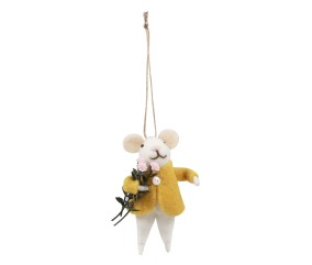 Kit Feutrine Souris Fleurie - 7 x 12,5 cm - Trimits