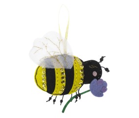 Mini Kit Feutrine Abeille décorative - 12 x 12 cm - Trimits