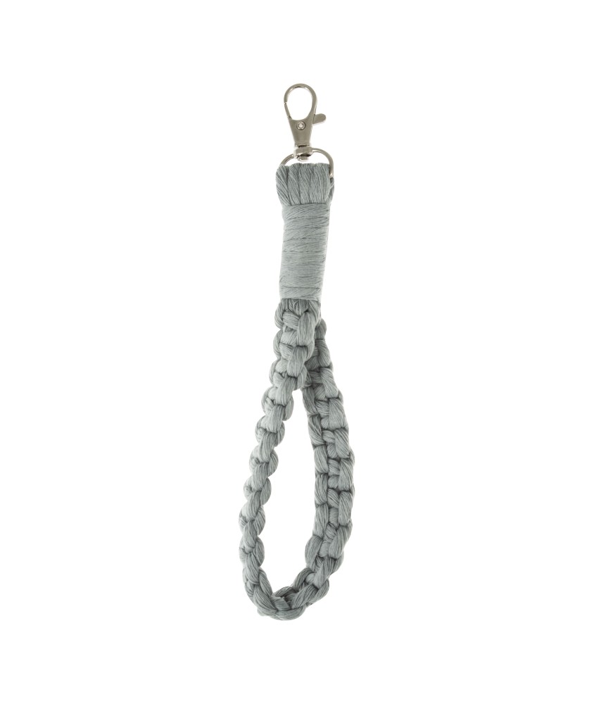 Kit Macramé Porte-Clé Gris - 21 x 2 cm – Trimits Kit Macramé Porte-Clé Gris - 21 x 2 cm – Trimits
