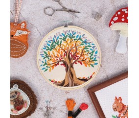 Kit de Broderie “L’Arbre de Vie” avec Cercle en Bambou 15 cm – Trimits