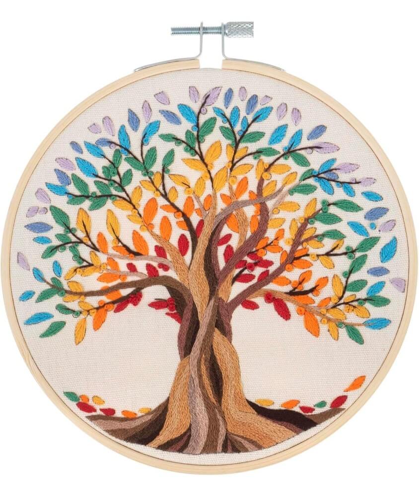 Kit de Broderie “L’Arbre de Vie” avec Cercle en Bambou 15 cm – Trimits Kit de Broderie “L’Arbre de Vie” avec Cercle en Bambou 15 cm – Trimits