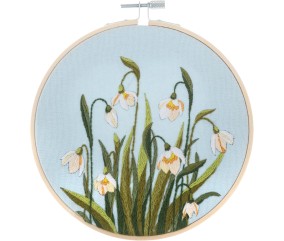 Kit de Broderie Perce-Neige – Cercle en Bambou 15 cm – Trimits