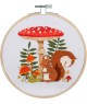 Kit de Broderie Écureuil – Cercle Bambou 15 cm – Trimits