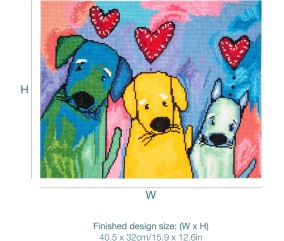 Kit de Point de Croix Comptée – Les Trois Amigos – 40,5 x 32 cm - Trimits