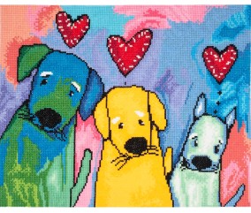 Kit de Point de Croix Comptée – Les Trois Amigos – 40,5 x 32 cm - Trimits
