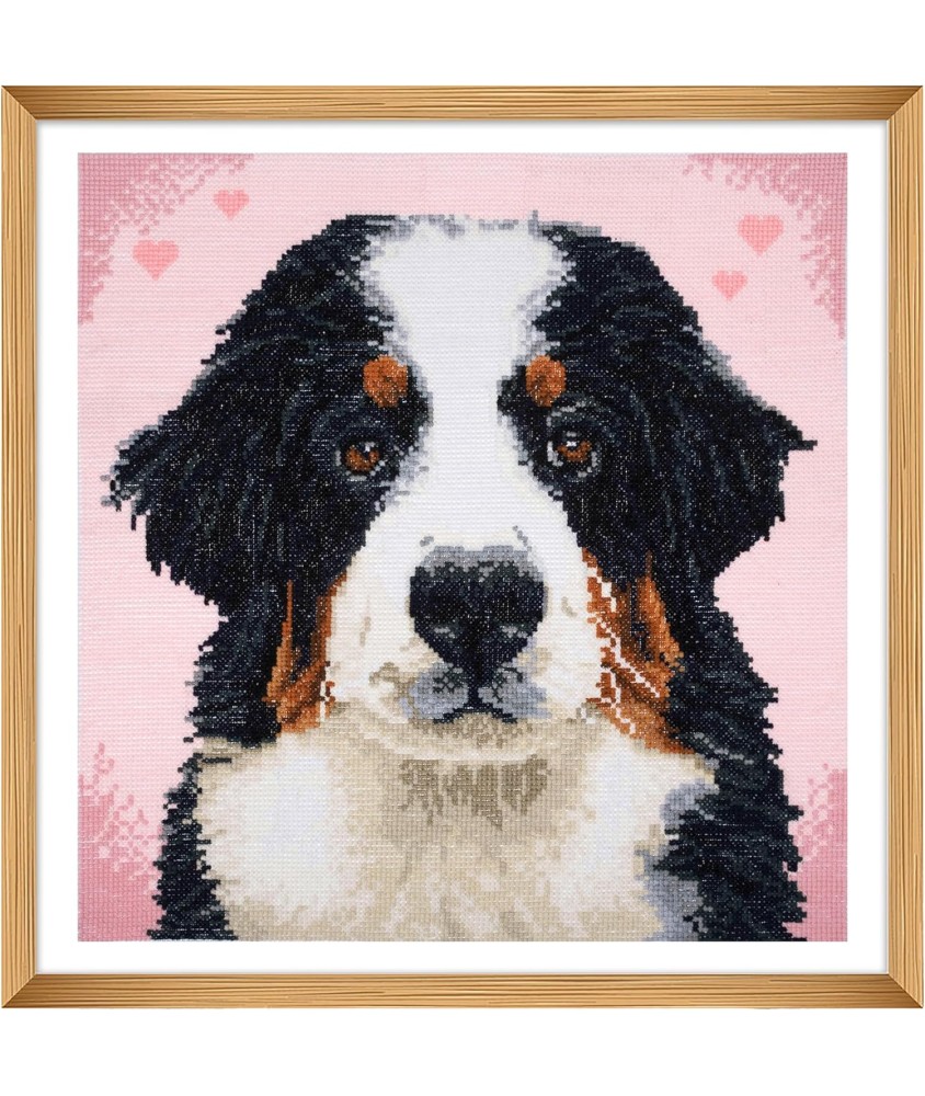 Kit de Point de Croix Comptée – Woof – 36 x 36 cm - Trimits Kit de Point de Croix Comptée – Woof – 36 x 36 cm - Trimits