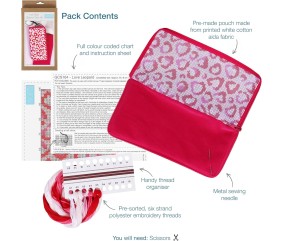 Kit de Demi-Point – Étui à Lunettes Love Leopard – 18 x 9 cm -Trimits