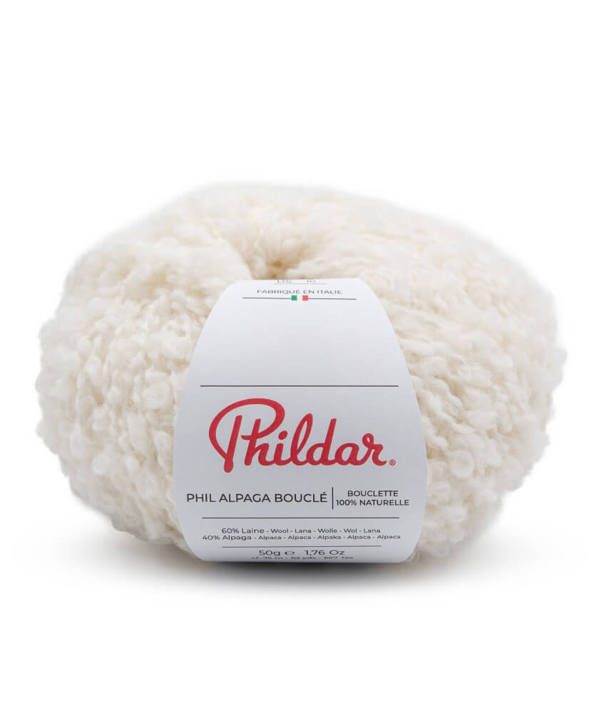 Pelote de Laine et Alpaga à Tricoter Phil Alpaga Bouclé – Phildar - Un fil luxueux au rendu texturé chic