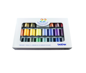 Coffret de 22 bobines de fils à broder Brother ETS22 – Compatibilité complète & Qualité professionnelle
