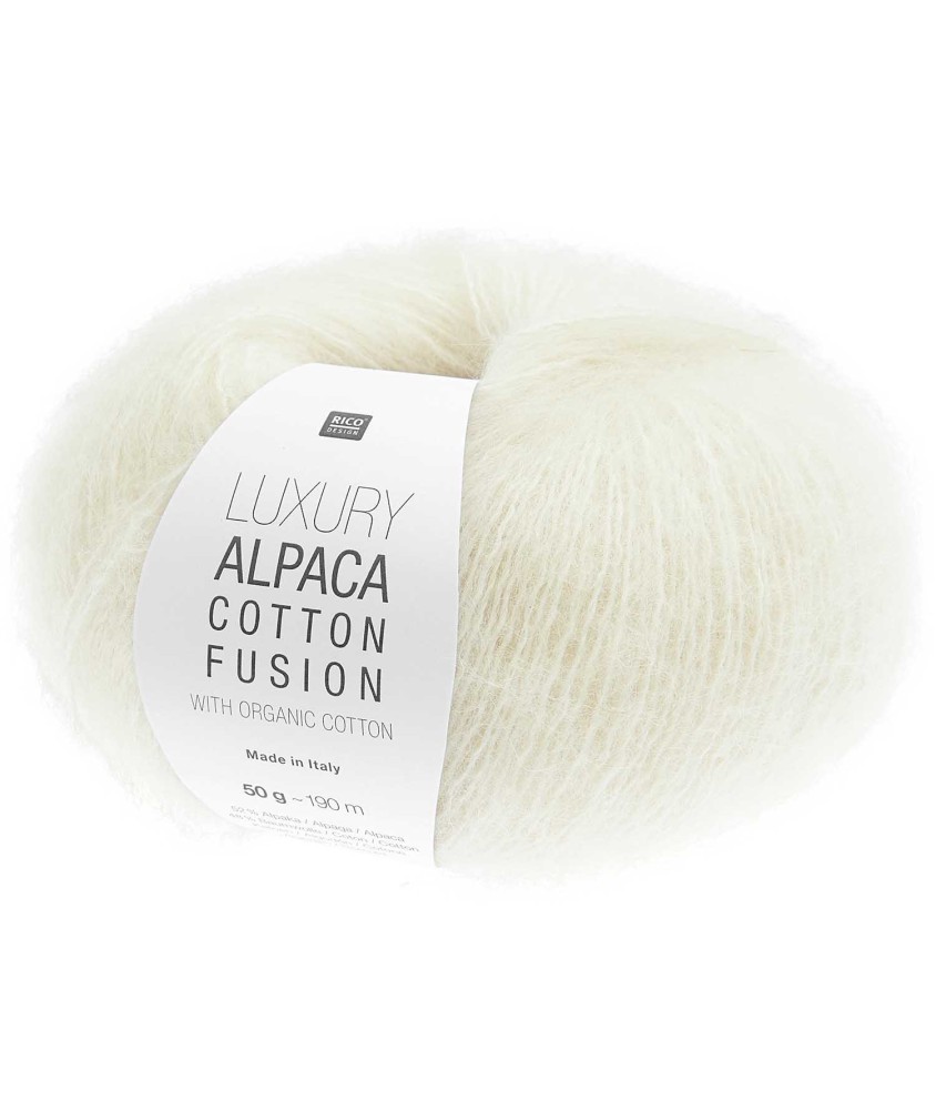 Coton bio à Tricoter & alpaga Luxury Alpaca Cotton Fusion – Rico Design – La rencontre parfaite entre fraîcheur, douceur et luxe Coton bio à Tricoter & alpaga Luxury Alpaca Cotton Fusion – Rico Design – La rencontre parfaite entre fraîcheur, douceur et luxe