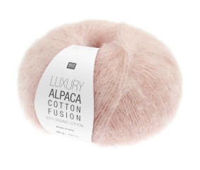 Coton bio à Tricoter & alpaga LUXURY ALPACA COTTON FUSION – Rico Design – La rencontre parfaite - 02 Abricot