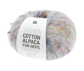 Pelote de coton, mérino et alpaga FASHION COTTON ALPACA FUN NEPS – Rico Design