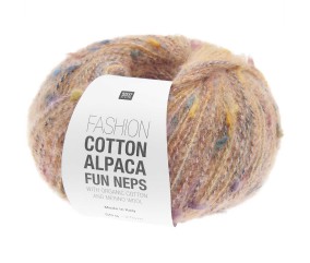 Pelote de coton, mérino et alpaga FASHION COTTON ALPACA FUN NEPS – Rico Design