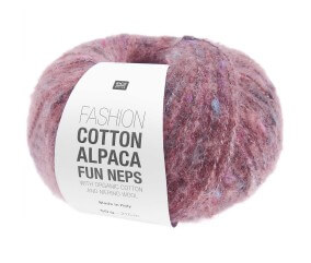 Pelote de coton, mérino et alpaga FASHION COTTON ALPACA FUN NEPS – Rico Design