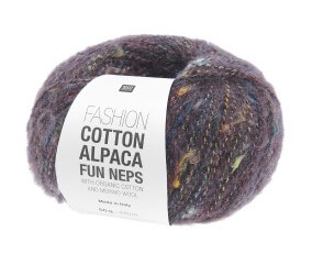Pelote de coton, mérino et alpaga FASHION COTTON ALPACA FUN NEPS – Rico Design