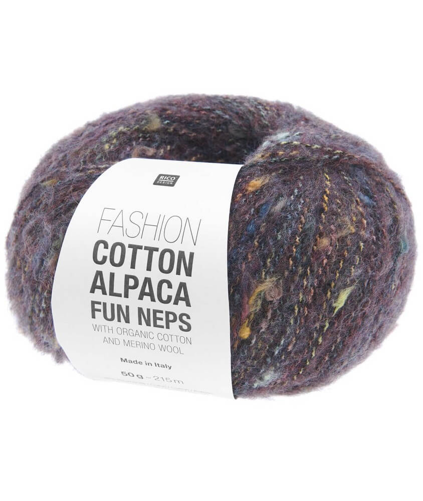 Pelote de coton, mérino et alpaga FASHION COTTON ALPACA FUN NEPS – Rico Design