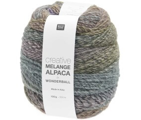 Pelote de laine et alpaga CREATIVE MELANGE ALPACA WONDERBALL DK - 100gr - Rico Design