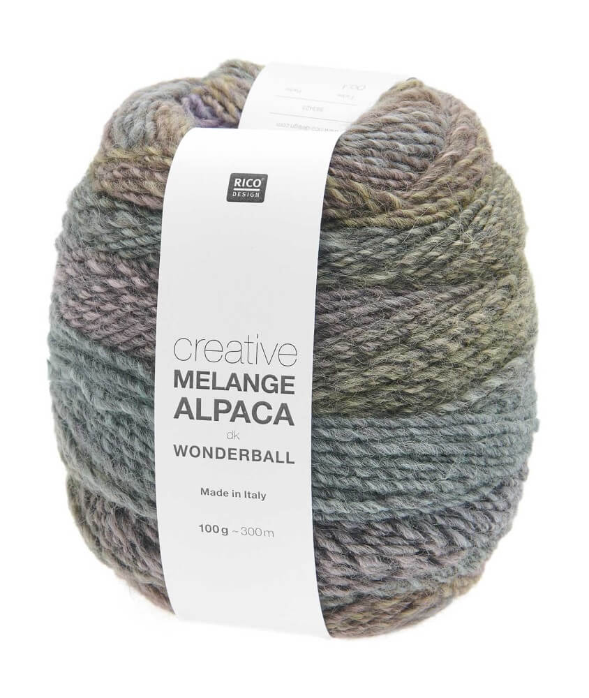 Pelote de laine et alpaga CREATIVE MELANGE ALPACA WONDERBALL DK - 100gr - Rico Design