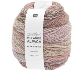 Pelote de laine et alpaga CREATIVE MELANGE ALPACA WONDERBALL DK - 100gr - Rico Design