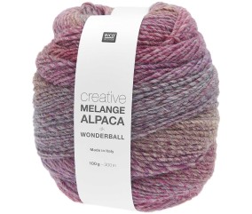Pelote de laine et alpaga CREATIVE MELANGE ALPACA WONDERBALL DK - 100gr - Rico Design