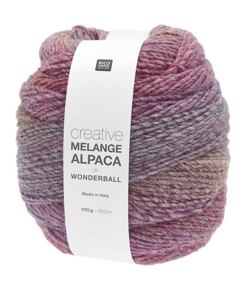 Pelote de laine et alpaga CREATIVE MELANGE ALPACA WONDERBALL DK - 100gr - Rico Design