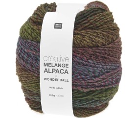 Pelote de laine et alpaga CREATIVE MELANGE ALPACA WONDERBALL DK - 100gr - Rico Design