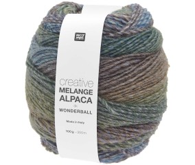 Pelote de laine et alpaga CREATIVE MELANGE ALPACA WONDERBALL DK - 100gr - Rico Design
