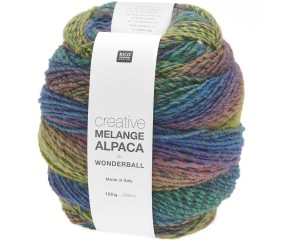 Pelote de laine et alpaga CREATIVE MELANGE ALPACA WONDERBALL DK - 100gr - Rico Design