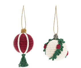 Kit de crochet Ricorumi Variation Or – Boules de Noël festives x2 – Rico Design