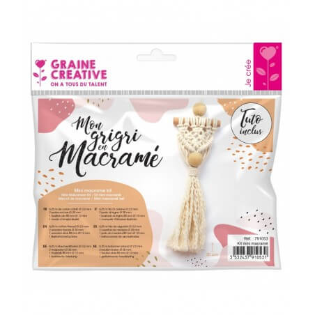 Kit Mon Grigri en macrame Graine Creative