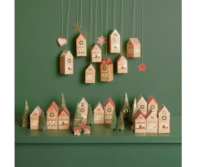 Kit de Bricolage Calendrier de l’Avent – Maisons & Sapins à Personnaliser – Rico Design