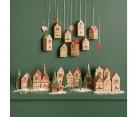 Kit de Bricolage Calendrier de l’Avent – Maisons & Sapins à Personnaliser – Rico Design