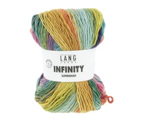 Pelote de Laine INFINITY – Lang Yarns - 100% Mérinos Extrafine – Superwash - Couleurs aléatoires, rendu artistique unique