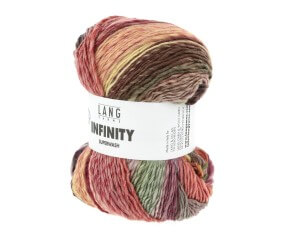 Pelote de Laine INFINITY - 100gr - Lang Yarns - 100% Mérinos Extrafine Superwash - Couleurs aléatoires, rendu artistique unique
