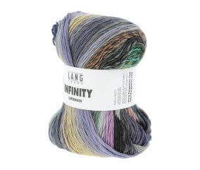 Pelote de Laine INFINITY - 100gr - Lang Yarns - 100% Mérinos Extrafine Superwash - Couleurs aléatoires, rendu artistique unique