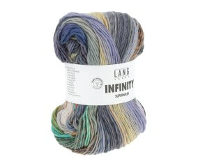 Pelote de Laine INFINITY - 100gr - Lang Yarns - 100% Mérinos Extrafine Superwash - Couleurs aléatoires, rendu artistique unique