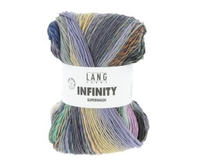 Pelote de Laine INFINITY - 100gr - Lang Yarns - 100% Mérinos Extrafine Superwash - Couleurs aléatoires, rendu artistique unique