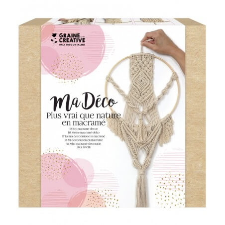 Kit macramé suspension cercle en bambou Graine Créative