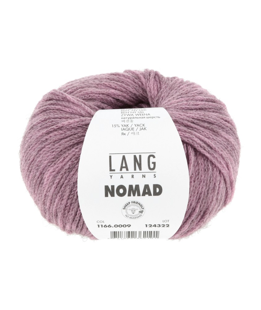 Pelote de laine et yak NOMAD – 25gr - Lang Yarns - Laine extrafine & yak naturel – Luxe rustique pour tricots nomades