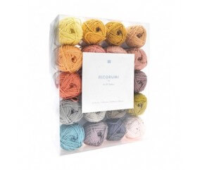 Kit nouveaux coloris 20 Pelotes de coton RICORUMI dk- Rico Design