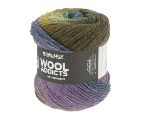 Pelote de laine MOVE 6 fils – 100 gr - Wool Addict - Spécial chaussettes - Ultra-résistante & respirante