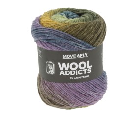 Pelote de laine MOVE 6 fils – 100 gr - Wool Addict - Spécial chaussettes - Ultra-résistante & respirante