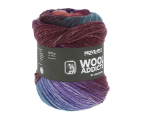 Pelote de laine MOVE 6 fils – 100 gr - Wool Addict - Spécial chaussettes - Ultra-résistante & respirante