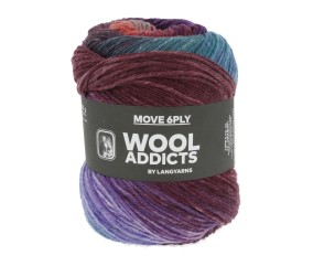 Pelote de laine MOVE 6 fils – 100 gr - Wool Addict - Spécial chaussettes - Ultra-résistante & respirante
