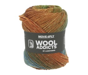 Pelote de laine MOVE 6 fils – 100 gr - Wool Addict - Spécial chaussettes - Ultra-résistante & respirante